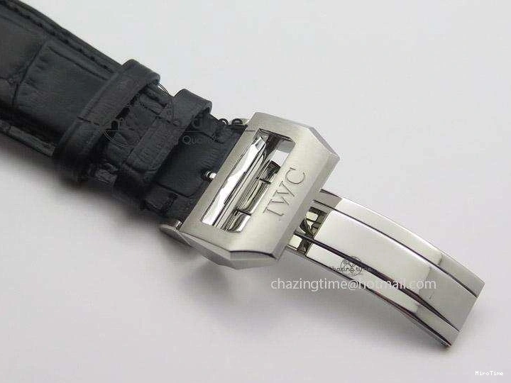 MIROTIME 0416 Breathable Portuguese Real PR IW500127 ZF 1:1 Best Edition Gray Red Dial On Black Leather Strap A 7332